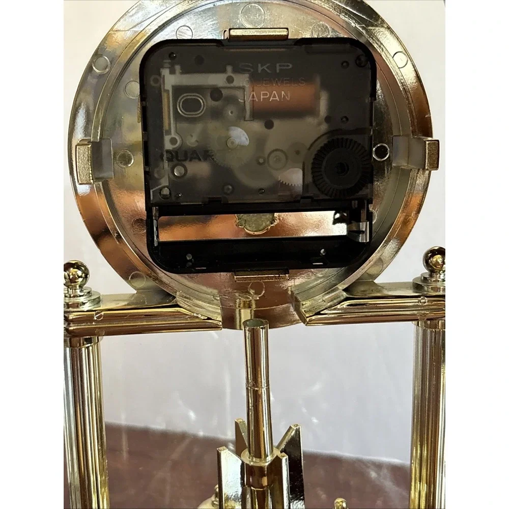 Collector's Seiko Rotary Pendulum Mantel Clock‎ QXG333BL Keeps Time - Parts